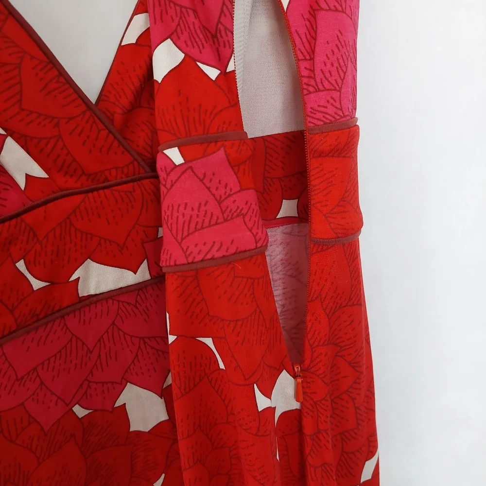 Tory Burch Red and White Floral Dress
